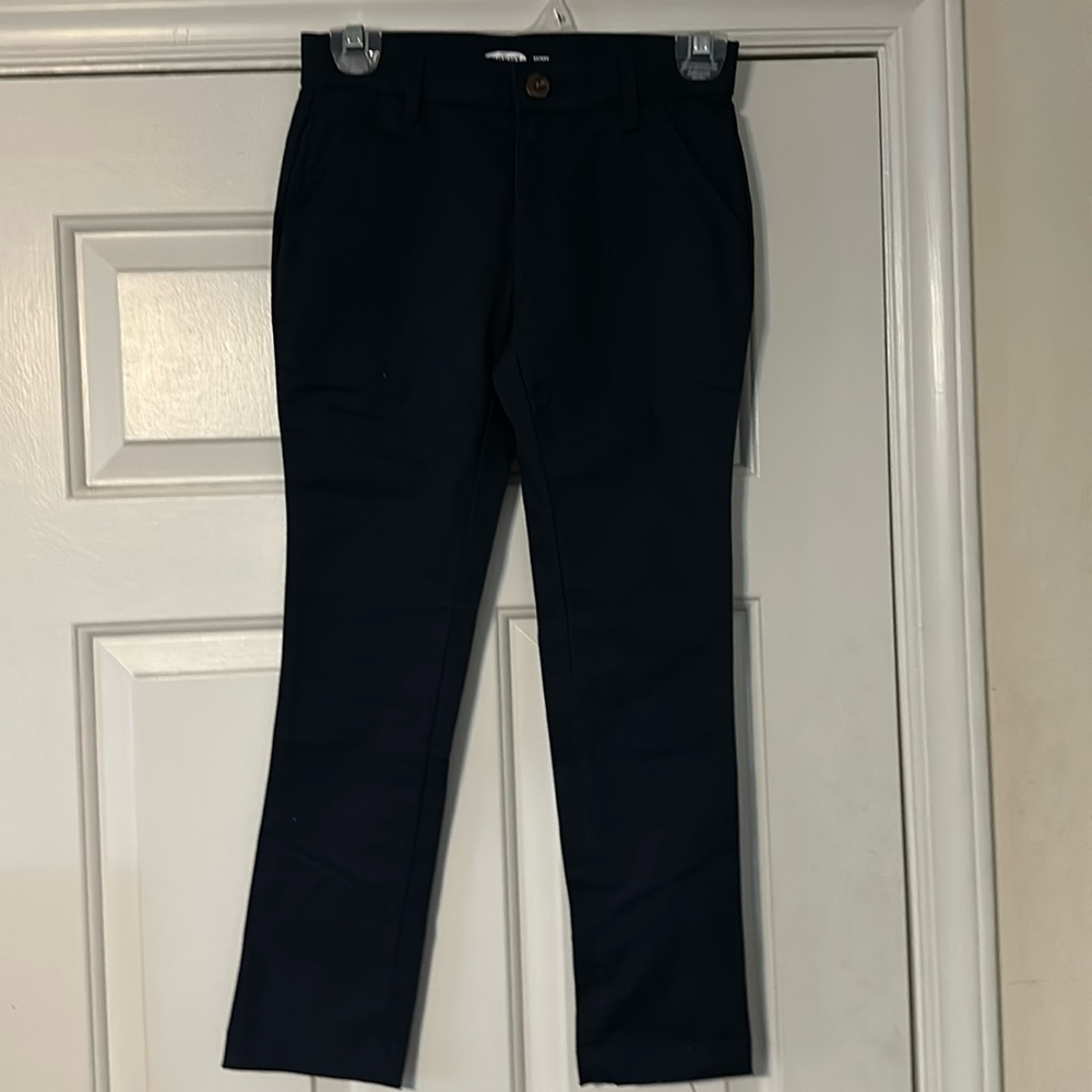 Old Navy Girls Navy Blue Khaki Skinny  Pants Size 10 NWT
